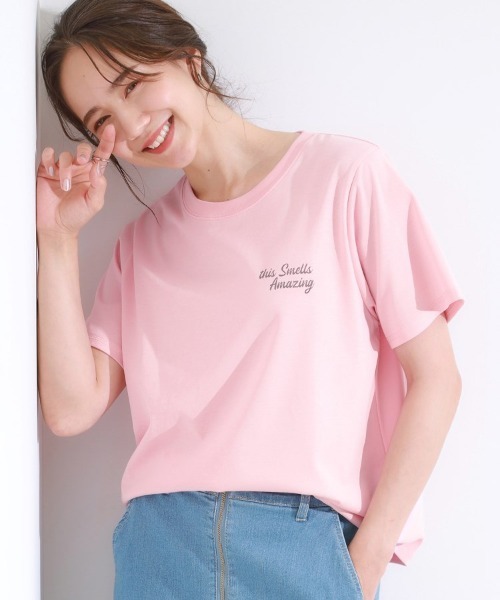 Cutie Blonde（キューティーブロンド）の「【S-LL/ひんやり/汗ジミ軽減/UVカット】グラフィックアソートTシャツ（Tシャツ/カットソー・レディース・ホワイト系3/イエロー系その他2/ピンク系1/ピンク系4/チャコール/グレー系その他2/ホワイト系5/ホワイト系1/グレー系その他/パープル系1/ホワイト系6・03/04/02/01）」の10枚目の写真