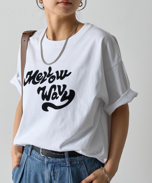 COLONY 2139(コロニートゥーワンスリーナイン)の「MellowプリントTシャツ(Tシャツ/カットソー・レディース・ホワイト/ブラウン/ピンク/ブラック/ブルー・FREE)」の2枚目の写真