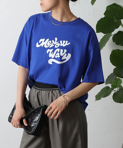 COLONY 2139(コロニートゥーワンスリーナイン)の「MellowプリントTシャツ(Tシャツ/カットソー・レディース・ホワイト/ブラウン/ピンク/ブラック/ブルー・FREE)」の5枚目の写真
