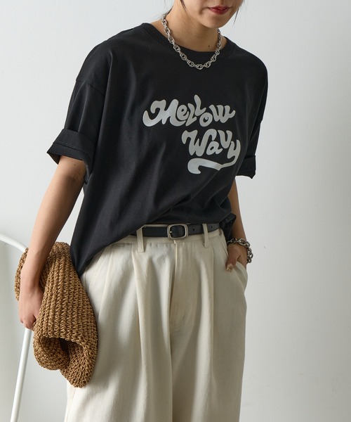 COLONY 2139(コロニートゥーワンスリーナイン)の「MellowプリントTシャツ(Tシャツ/カットソー・レディース・ホワイト/ブラウン/ピンク/ブラック/ブルー・FREE)」の19枚目の写真