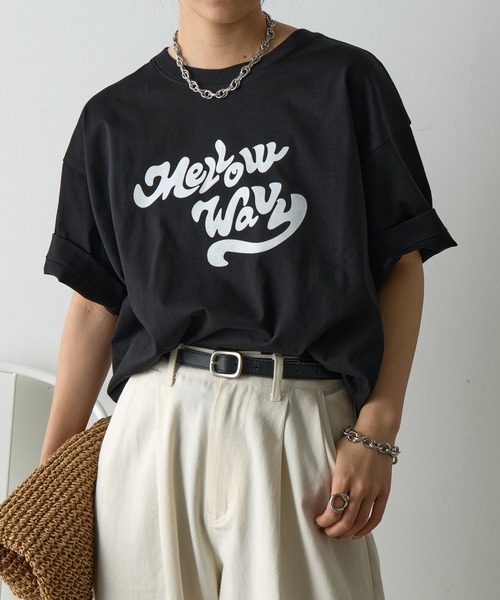 COLONY 2139(コロニートゥーワンスリーナイン)の「MellowプリントTシャツ(Tシャツ/カットソー・レディース・ホワイト/ブラウン/ピンク/ブラック/ブルー・FREE)」の21枚目の写真