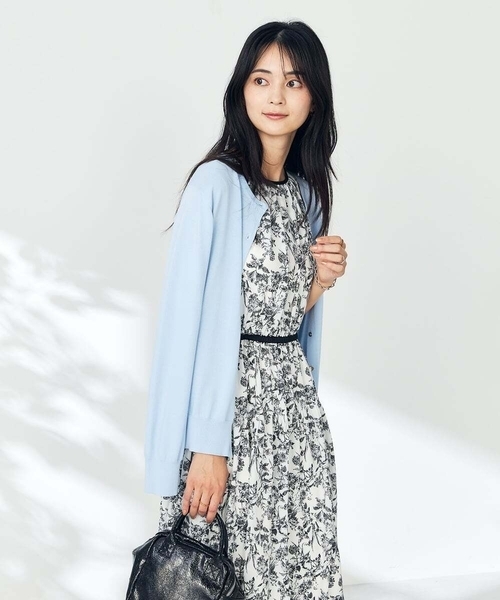 a.v.v(アーヴェヴェ)の「配色パイピング切り替えワンピース(ワンピース・レディース・アイボリー/ブラック・36/40/38/42)」の8枚目の写真