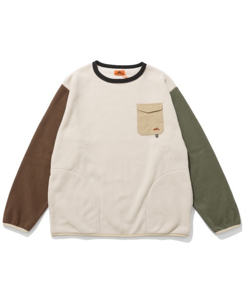 KRIFF MAYER(クリフメイヤー)の「【暖か裏起毛】ブークレポケットロンT(Tシャツ/カットソー・メンズ・ブラック/カーキ/ブラウン/カラフル/サンドベージュ・MEDIUM/LARGE/X-LARGE)」の5枚目の写真