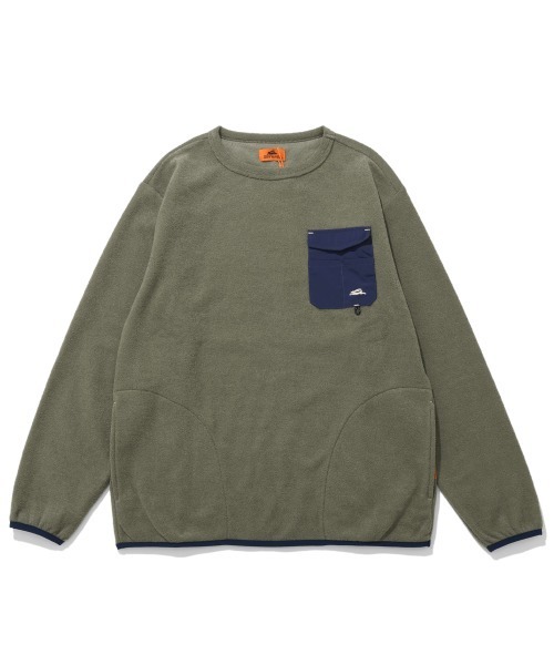 KRIFF MAYER(クリフメイヤー)の「【暖か裏起毛】ブークレポケットロンT(Tシャツ/カットソー・メンズ・ブラック/カーキ/ブラウン/カラフル/サンドベージュ・MEDIUM/LARGE/X-LARGE)」の6枚目の写真