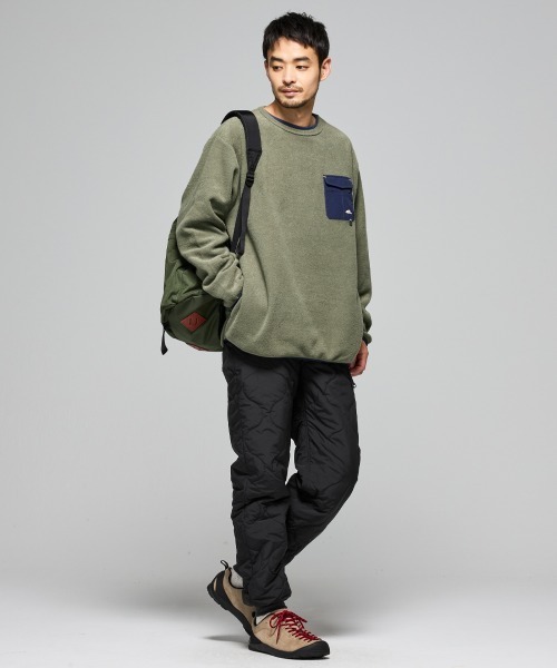 KRIFF MAYER(クリフメイヤー)の「【暖か裏起毛】ブークレポケットロンT(Tシャツ/カットソー・メンズ・ブラック/カーキ/ブラウン/カラフル/サンドベージュ・MEDIUM/LARGE/X-LARGE)」の16枚目の写真