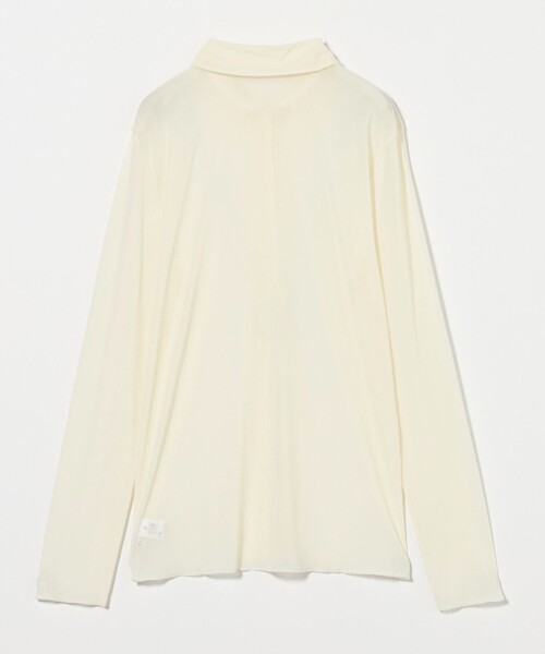 6（ロク）の「＜6(ROKU)＞ナイロン チュール シャツ（カーディガン/ボレロ・レディース・ダークブラウン/オフホワイト/その他1・FREE）」の9枚目の写真