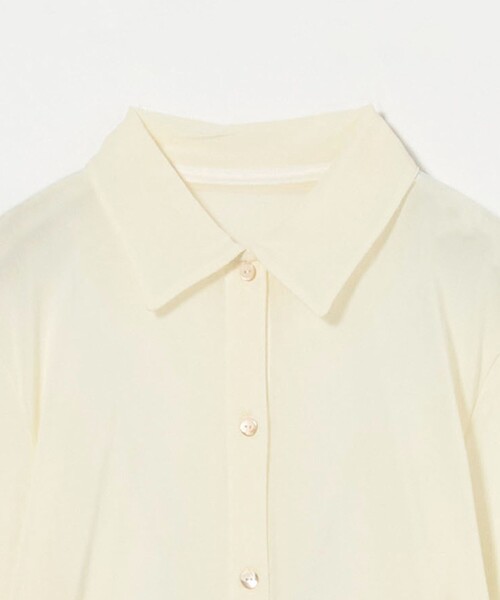 6（ロク）の「＜6(ROKU)＞ナイロン チュール シャツ（カーディガン/ボレロ・レディース・ダークブラウン/オフホワイト/その他1・FREE）」の10枚目の写真