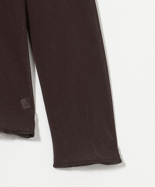 6（ロク）の「＜6(ROKU)＞ナイロン チュール シャツ（カーディガン/ボレロ・レディース・ダークブラウン/オフホワイト/その他1・FREE）」の17枚目の写真