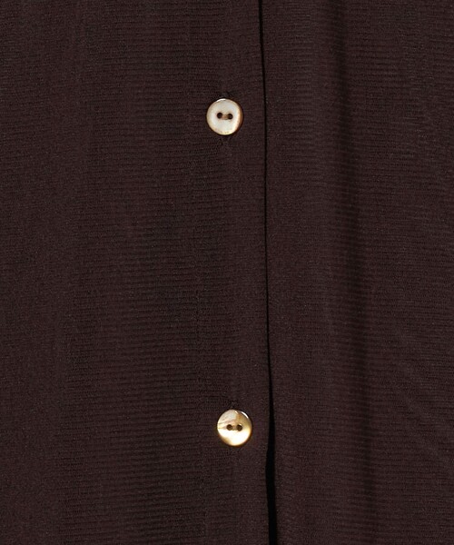 6（ロク）の「＜6(ROKU)＞ナイロン チュール シャツ（カーディガン/ボレロ・レディース・ダークブラウン/オフホワイト/その他1・FREE）」の18枚目の写真