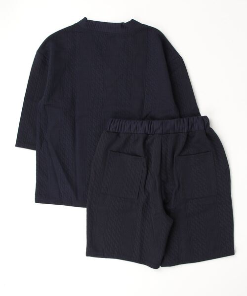 ホリデー ベアハート ジャガード 上下セット fupel（フぺル）の「【SET】jacquard fringe knit setup