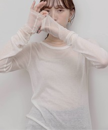 Eimee Law | テンセルウール シアーリブトップス(Tシャツ/カットソー)