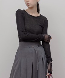 Eimee Law（エイミーロウ）の「テンセルウール　シアーリブトップス（Tシャツ/カットソー）」