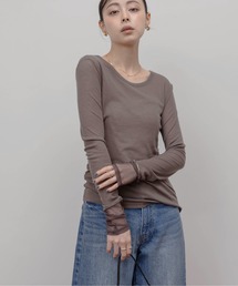 Eimee Law | テンセルウール　シアーリブトップス(Tシャツ/カットソー)