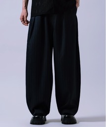 Crownor | ダブルタック ストライプ カーブパンツ(スラックス)