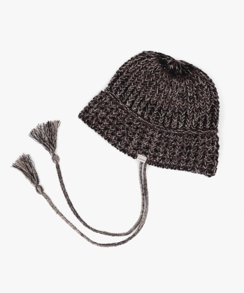 OVERRIDE（オーバーライド）の「OVERRIDE  KNIT BALLOON CLOCHE HAT SGP / オーバーライド（ハット・レディース・イエロー/ブルー/ブラック・57~59cm）」の5枚目の写真