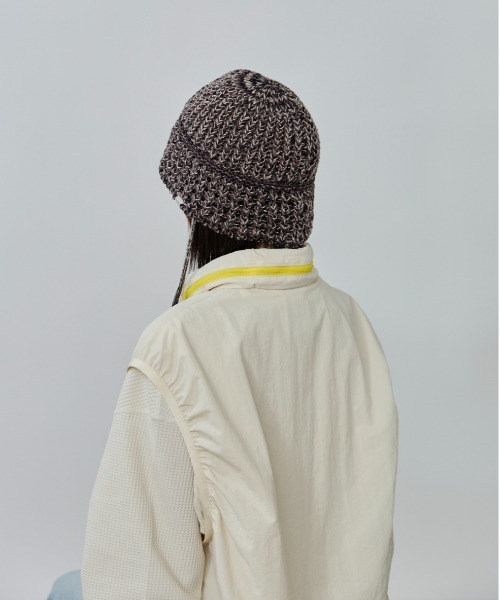 OVERRIDE（オーバーライド）の「OVERRIDE  KNIT BALLOON CLOCHE HAT SGP / オーバーライド（ハット・レディース・イエロー/ブルー/ブラック・57~59cm）」の10枚目の写真