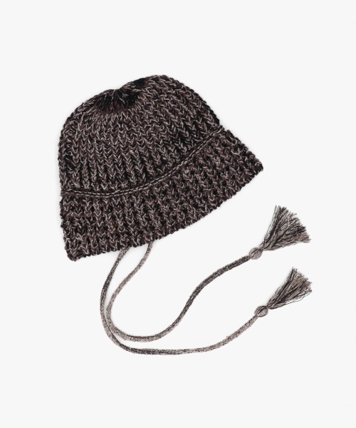 OVERRIDE（オーバーライド）の「OVERRIDE  KNIT BALLOON CLOCHE HAT SGP / オーバーライド（ハット・レディース・イエロー/ブルー/ブラック・57~59cm）」の4枚目の写真