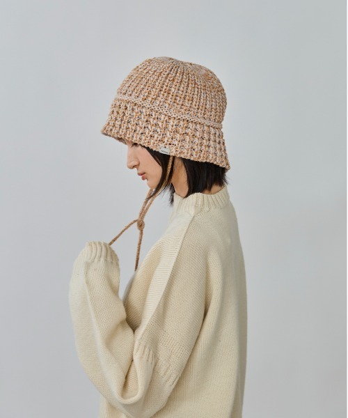 OVERRIDE（オーバーライド）の「OVERRIDE  KNIT BALLOON CLOCHE HAT SGP / オーバーライド（ハット・レディース・イエロー/ブルー/ブラック・57~59cm）」の17枚目の写真