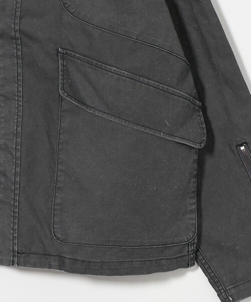 ASTRAET＞コーティング ノーカラー ジップブルゾン UNISEX