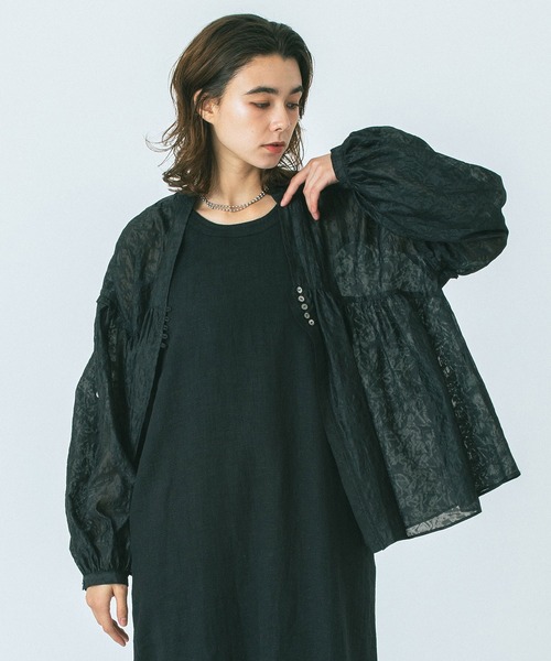 ROSE BUD(ローズバッド)の「(GENE HEAVENS)SHEER SUMMER BLOUSE(シャツ/ブラウス・レディース・グリーン/オフホワイト/ブラック・ONE SIZE)」の20枚目の写真