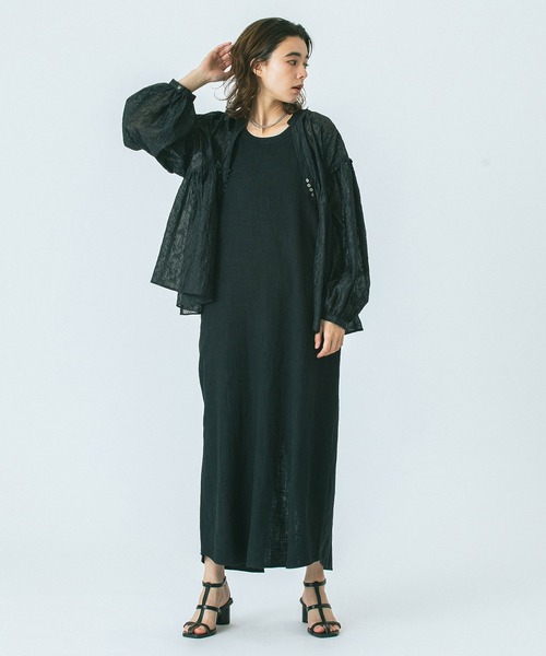 ROSE BUD(ローズバッド)の「(GENE HEAVENS)SHEER SUMMER BLOUSE(シャツ/ブラウス・レディース・グリーン/オフホワイト/ブラック・ONE SIZE)」の17枚目の写真