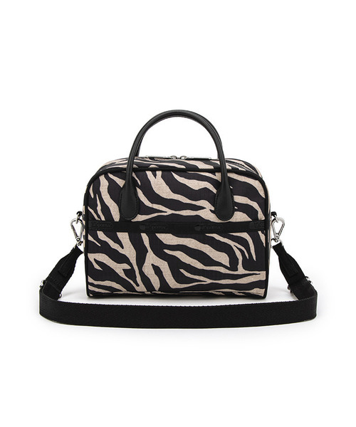 LeSportsac(レスポートサック)の「SQUARE TH CROSSBODY アップタウンラフィアゼブラ/ブラック(ショルダーバッグ・レディース・ブラウン・FREE)」の4枚目の写真