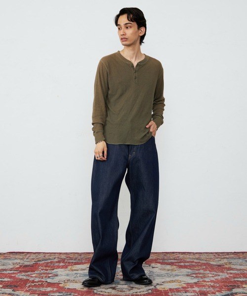 Lee（リー）の「Lee/リー【101 100周年】【リジッド/ノンウォッシュ】RIDERS101 WIDE/ライダース ワイドデニムパンツ リジッドデニムパンツ セットアップ可（デニムパンツ・メンズ・ノンウォッシュ・SMALL/MEDIUM/LARGE/X-LARGE）」の8枚目の写真