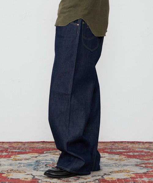 Lee（リー）の「Lee/リー【101 100周年】【リジッド/ノンウォッシュ】RIDERS101 WIDE/ライダース ワイドデニムパンツ リジッドデニムパンツ セットアップ可（デニムパンツ・メンズ・ノンウォッシュ・SMALL/MEDIUM/LARGE/X-LARGE）」の6枚目の写真