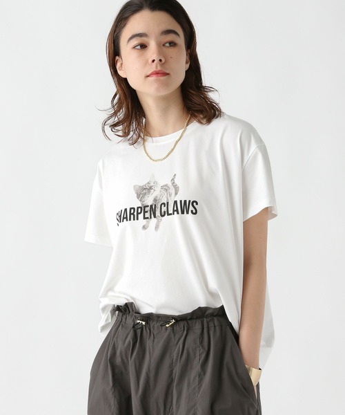 Elura(エルーラ)の「ネコTシャツ / 579968(Tシャツ/カットソー・レディース・ホワイト/ホワイト系その他・FREE)」の4枚目の写真