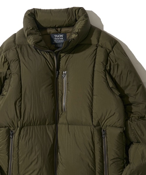 TAION/タイオン】W-ZIP FRONT VOLUME DOWN JACKET / ボリュームダウン