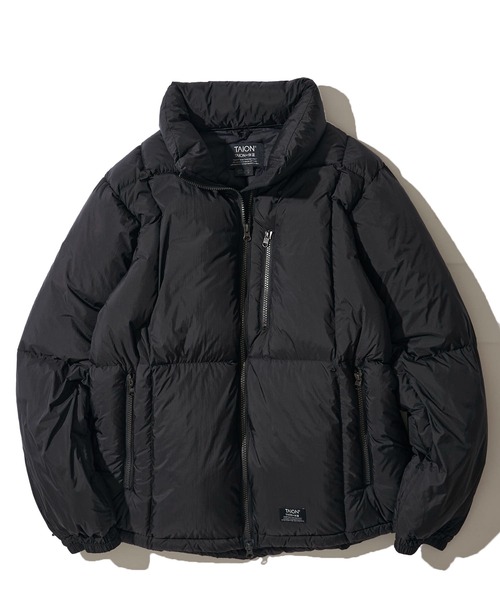 TAION ブラック ダウン95%ジャケット Taion Mountain volume down jacket | BLACK | SEVENSTORE