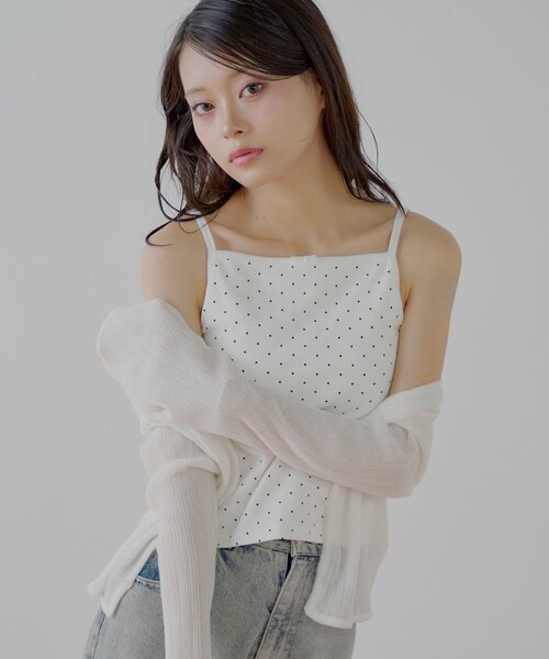 カップ付アメスリ配色キャミ（キャミソール）｜Chico（チコ）の