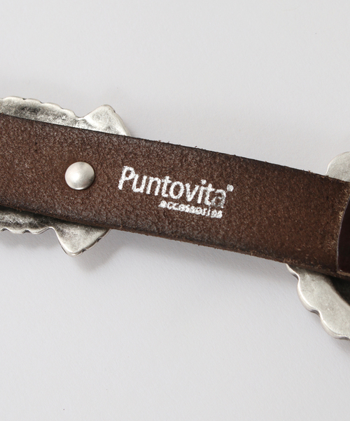 PUNTOVITA/プントヴィータ】CONCHO LEATHER BELT（ベルト