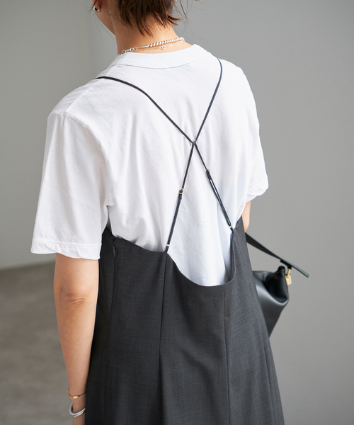 IENA（イエナ）の「トロピカルWOOL キャミソールワンピース（ワンピース・レディース・ブラウン/チャコールグレー・38/36）」の22枚目の写真