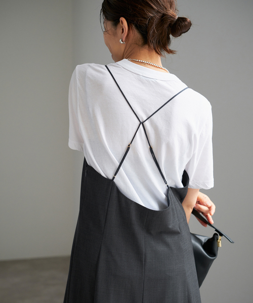 IENA（イエナ）の「トロピカルWOOL キャミソールワンピース（ワンピース・レディース・ブラウン/チャコールグレー・38/36）」の21枚目の写真