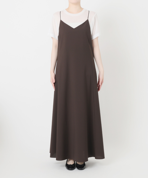 IENA（イエナ）の「トロピカルWOOL キャミソールワンピース（ワンピース・レディース・ブラウン/チャコールグレー・38/36）」の16枚目の写真