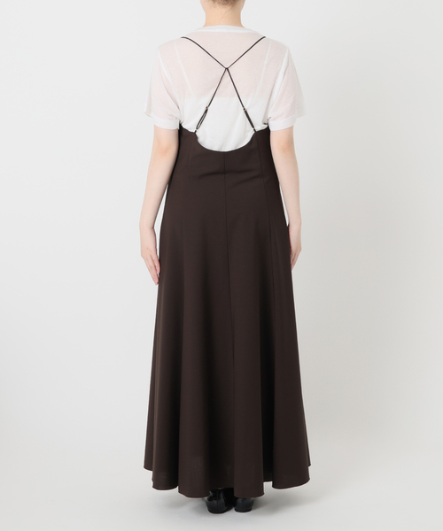 IENA（イエナ）の「トロピカルWOOL キャミソールワンピース（ワンピース・レディース・ブラウン/チャコールグレー・38/36）」の14枚目の写真