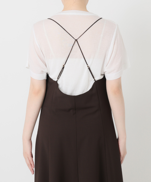 IENA（イエナ）の「トロピカルWOOL キャミソールワンピース（ワンピース・レディース・ブラウン/チャコールグレー・38/36）」の12枚目の写真