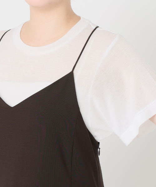 IENA（イエナ）の「トロピカルWOOL キャミソールワンピース（ワンピース・レディース・ブラウン/チャコールグレー・38/36）」の10枚目の写真