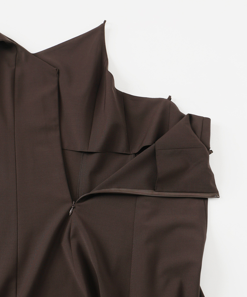 IENA（イエナ）の「トロピカルWOOL キャミソールワンピース（ワンピース・レディース・ブラウン/チャコールグレー・38/36）」の7枚目の写真