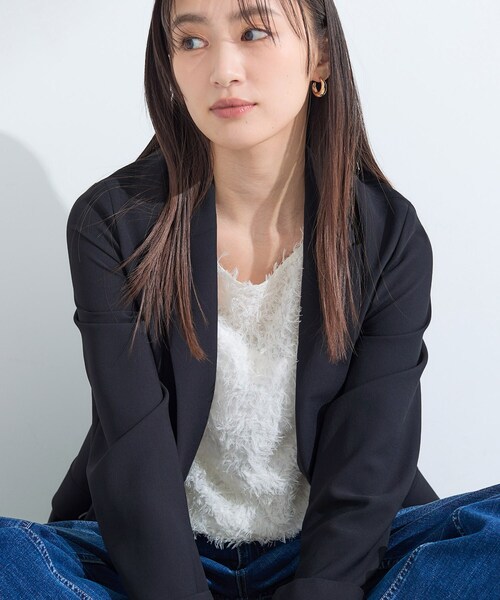 INDIVI（インディヴィ）の「【軽く羽織れる！】ダブルジャケット（テーラードジャケット・レディース・ブラウン系/ブラック/ダークグレー・40/38/36/15 /13/05/03/19）」の5枚目の写真