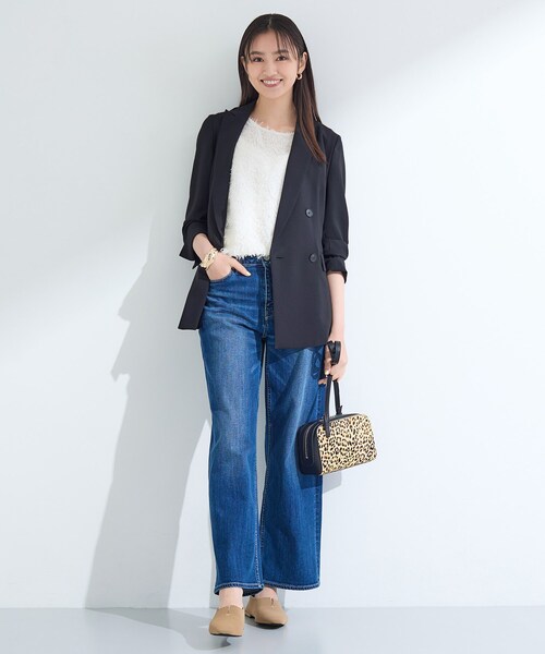 INDIVI（インディヴィ）の「【軽く羽織れる！】ダブルジャケット（テーラードジャケット・レディース・ブラウン系/ブラック/ダークグレー・40/38/36/15 /13/05/03/19）」の7枚目の写真