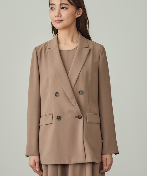 INDIVI（インディヴィ）の「【軽く羽織れる！】ダブルジャケット（テーラードジャケット・レディース・ブラウン系/ブラック/ダークグレー・40/38/36/15 /13/05/03/19）」の13枚目の写真