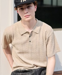 kutir(NeB[)SILVER STAR BUTTON KNIT POLO SHIRT^Vo[X^[{^jbg|Vc(|Vc)
