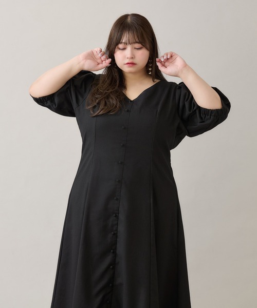 【新品未使用】louiosy リネンライクワンピース 白　3L 完売品 大きいサイズ】リネンライクワンピース（ワンピース）｜Louiosy