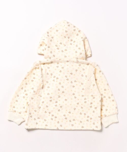 aimoha（アイモハ）の「【aimoha-KIDS-】花柄レースフリルパーカー（パーカー・キッズ・ライトベージュ・130/110/100/90/120）」の2枚目の写真