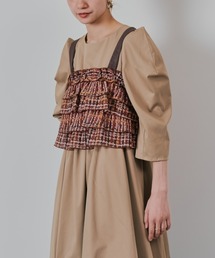 DOLLUPOOPS | チェックプリントフリルティアードビスチェ(その他トップス)