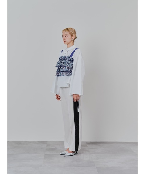 DOLLUPOOPS(ドールアップウップス)の「チェックプリントフリルティアードビスチェ(その他トップス・レディース・アイボリー/ブラウン・38)」の20枚目の写真