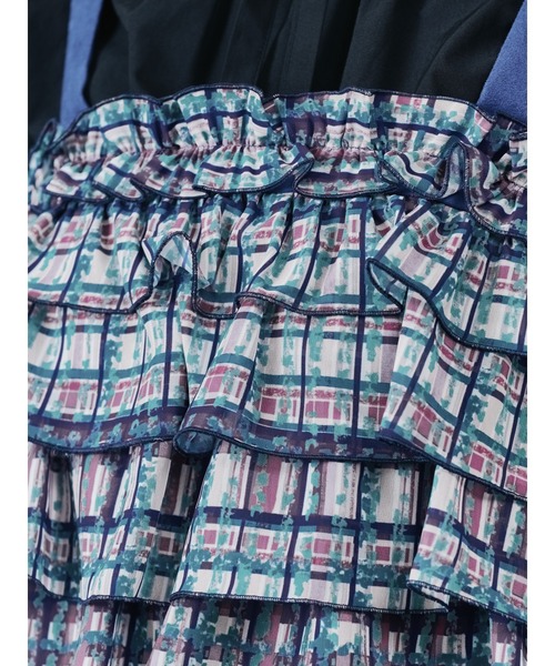 DOLLUPOOPS(ドールアップウップス)の「チェックプリントフリルティアードビスチェ(その他トップス・レディース・アイボリー/ブラウン・38)」の17枚目の写真