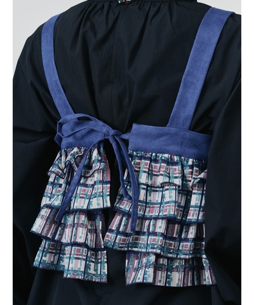 DOLLUPOOPS(ドールアップウップス)の「チェックプリントフリルティアードビスチェ(その他トップス・レディース・アイボリー/ブラウン・38)」の18枚目の写真